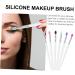 BELLIFFY 6pcs Eye Shadow Brush Makeup Eyeshadow Big Sequined Eyeshadow Brush Transparent Plastic Handle - Buy Online on SooperMarket.com