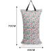 Wet Bag Waterproof Double Zipper 40x70cm Flowers - Reusable for Baby Diaper, Gym, Beach, Pool - MHwan Wet Swimsuit Bag - Buy Online on SooperMarket.com