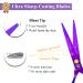 5.5 inch Purple Hair Cutting Scissors Set with Leather Case - Professional Barber Shears for Hairdressers and Home Use - Buy Online on SooperMarket.com