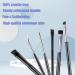 Goth Makeup Brush Set - 6 Piece Ultra Thin Slanted Flat Angle Brushes for Eyeliner & Eye Shadow - Women's Cosmetics - Buy Online on SooperMarket.com