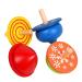 YeahiBaby Wooden Spinning Top Traditional Wooden Toys Children's Toy 4 Pieces (Colorful)