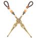 Healeved 2pcs Brass Ear Hanging Pendant Ring Pendant Ear Wax Tool Ear Cleaner