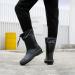 Men's Waterproof PVC Rubber Garden Rain Boots - Comfortable Mid-Calf Lightweight Adjustable Chelsea Ankle Fishing Shoes for Outdoor Work - Size 10.5 (Black-Yellow) - Buy Online on SooperMarket.com