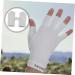 OSALADI 1 Pair Uv Gloves Womens Gloves Nail Lamp Light Nail Gel Uv Hand Protection Gloves for Nails Uv Manicure Gloves Summer Beach Gloves Professional Protection Fingerless Gloves Shield 19.5x8cm White - Buy Online on SooperMarket.com
