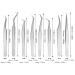 8-Part Stainless Steel Eyelash Extension Tweezers Set - Fine Lace Silver Tweezers for Perfect Eyelash Application - Buy Online on SooperMarket.com