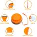 4 Pack Silicone Collapsible Travel Cup Set with Lid - Reusable & Expandable Drinking Mug for Camping and Hiking - Buy Online on SooperMarket.com