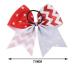 USA Red White Blue Glitter Cheer Hair Bow Ties - America Flag Ribbons with Elastic Tie (Red Wave) - Buy Online on SooperMarket.com