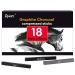 Dyvicl Compressed Graphite Charcoal Sticks Square Black White Charcoal for Sketching Drawing Shading Blending Pack of 18