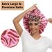 2pcs Large Silk Bonnets with Tie Band for Sleeping Curly Hair - A-black & Rose Gold - Buy Online on SooperMarket.com