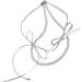OralGos Elegant Adjustable Double Layer Choker Necklace - Stylish Silver Leather Bow Chain Jewelry for Women & Girls - Buy Online on SooperMarket.com