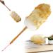 Lambswool Duster with Wooden Handle 21 Inch Anti-Static Duster Flexible Dusters for Cleaning Ceiling Fans Computer Screens Bookshelves Duster Lambswool Duster Dusters 54cm