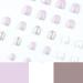 Wearing short purple and white contrasting color stun nail patches sparkling pink nail products nail patches fake nails JP2606 - Buy Online on SooperMarket.com