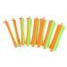 NOLITOY 8set 80pcs Curling Iron Hair Rollers Curling Wand Fashionable Hair Curler Two-color Rubber Band