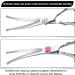 Professional Curved Dog & Cat Grooming Scissors Set - Pink Stainless Steel with Pet Comb | International Shipping - Buy Online on SooperMarket.com