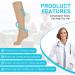 Acwoo Compression Stockings for Men & Women - Medical Knee Socks (L/XL) - 2 Pairs Black & Beige - Thrombosis Support - Buy Online on SooperMarket.com
