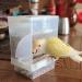 PINVNBY No-Mess Bird Feeder for Parrots - Seed Food Container with Perch - Ideal for Budgerigar, Canary, Cockatiel, Finch, Parakeet, and More - Buy Online on SooperMarket.com