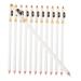 Gogogmee 12pcs Eyebrow Pencil Sharpener Women Eyebrow Pencil Makeup Brow Pencil Eyeliner Pencil White Wooden