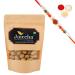 Jaiccha Ghasitaram Rakhi Gifts for Brothers Rakhi Dryfruits - Pudina Protein Almonds 200 GMS in Brown Paper Pouch with Rudraksh Rakhi