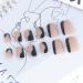 24 Pcs Short Coffin Press On Nails - Black Graffiti Acrylic Fake Nails with Glue for Women & Girls - Buy Online on SooperMarket.com