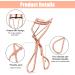 Lash Curler Stainless Steel Eye Lashes Curlers Curl Lash Curler Electroplated Eyelash Curler Fashion Eyelash Curler Makeup Accessory for Women and Girls - Rose Gold - Buy Online on SooperMarket.com