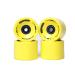 FREEDARE 70mm Longboard Wheels with ABEC-7 Bearings and Spacers(Set of 4) yellow