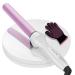 DAN Technology Curling Wand 1 inch Temperature Adjustable Tourmaline Impregnated Ceramic Barrel Dual Voltage 60 min Shut Off Curling Iron for Natural Curls and Long-lasting Hairstyles 1 inch White