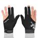 Anser M050912 Man Woman Elastic 3 Fingers Show Gloves for Billiard Shooters Carom Pool Snooker Cue Sport - Wear on The Right or Left Hand 1PCS (Gray, M)