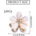 Xzeemo 12pcs Mini Flower Claw Clips Set - Non-Slip Hair Clips for Girls and Women - Ideal for Daily Wear, Parties, and Wedding Hairstyles - White - Buy Online on SooperMarket.com