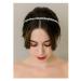 SWEETV Rhinestone Bridal Headband Silver Crystal Tiara for Women Pearl Wedding Headpieces for Bride Hair Accessories for Prom Birthday Party