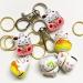 6 Pack Lucky Cat Collar Bells for Potty Training - White, Red, Yellow - Includes Free Clips & Key Rings - Buy Online on SooperMarket.com