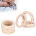 20 pieces baby wooden rings for tinkering 65mm baby childhood diseases ring natural round wooden circles wooden ring wooden art unfinished ring circle wood bracelet DIY craft