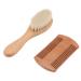 Baby Hairbrush Set - Soft Double Sided Comb with Goat Bristles for Newborns - Buy Online on SooperMarket.com