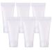 Alledomain 6Pcs 50g Empty Squeezable Soft Plastic Tubes Refillable Cosmetic Sample Vial Container with Flip Caps for Cream Shampoo Cleanser Shower Gel Lotion - Include 2pc Funnels & 12pc Labels