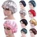 Women Satin Silk Sleeping Hat - Black Shower Cap for Lady Night Hair Care - Buy Online on SooperMarket.com