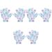 FOMIYES 3 Pairs Bath Gloves Five Finger Shower Gloves Exfoliating Gloves Shower Wipe Printing Child