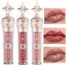 Tinted Lip Balm - Mirror Gloss Lip Stain/Lip Plumper Gloss/Moisturizin Nude Lipstick Liquid Lipsticks (Milky Peachy Pink 706)