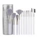 DFHBFG 12 Long Pole Barrel Makeup Brush Set Long Pole Makeup Brush Full Set Soft Hair Full Set Beauty Tools As shown D