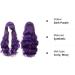 YEESHEDO 32 Wavy Curly Cosplay Wig with Bangs - Dark Purple | Heat Resistant, Synthetic Hair for Women's Party Costume, Anime & Halloween - Buy Online on SooperMarket.com