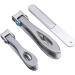 Nail Clipper Big Mouth Nail Cutter File Dead Skin Removal Stainless Steel Manicure Set Pedicure Tool No Splash Clipper for Women Men Kids Adults(Silve) - Buy Online on SooperMarket.com