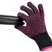 LEEQ 2 Pieces Heat Resistant Gloves Silicone Non-Slip Gloves for Hair Styling Curling Iron Fit All Hand Sizes (Rose red Silicone dots) - Buy Online on SooperMarket.com