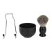 Men's Beard Shaving Set | Brush Foam Bowl & Stand | Premium Beard Care for Barbershop Hotel & Home - Buy Online on SooperMarket.com