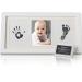Beautiful Baby Handprint Kit & Footprint Photo Frame for Newborn Girls and Boys Unique Baby Shower Gifts Set for Registry Memorable Keepsake Box Decorations for Room Wall or Nursery Decor
