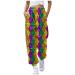 WILLBEST Women Activewear Trouser Straight Wide Leg Yoga Pants Drawstring Oversized Tracksuit Bottoms Jogging Sports Joggers Causal Wide Leg Lounge Pants 538-djufh-yellow-d M