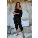 PRETTYGARDEN Women's Ribbed Off Shoulder Tracksuit Set - Black, Large - Buy Online on SooperMarket.com
