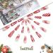 Vatocu Christmas Snowflake Glitter Press on Nails - 24pcs Long Ballerina Fake Nails for Women and Girls - Buy Online on SooperMarket.com