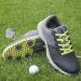 THESTRON Men Golf Shoes: Mesh Breathable Walking Sport Sneakers with 7 Spikes - Grey - Buy Online on SooperMarket.com