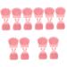 minkissy 20 Pcs Rabbit Ears Facial Brush Facial Cleansing Massage Face Scrubber Face Wash Brush Silicone Baby Cradle Cap Brush Silicone Brush Pink Miss Silica Gel Pore Brush Portable Light Pinkx5pcs 7.5x7.5cmx5pcs