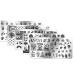 Zonster 6 pieces nail template nail plate nail art stamping plates set mwoot nail design Christmas tree deer snowflake picture stamp plates