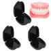3 Pack Dental Storage Case Individually Sealed Denture Box Travel Mouthguard Storage Container