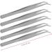 HEEPDD 5-Pack Stainless Steel Curved & Straight Tweezers for Eyelash Extensions | Precision Pointed Tips | International Shipping Available - Buy Online on SooperMarket.com